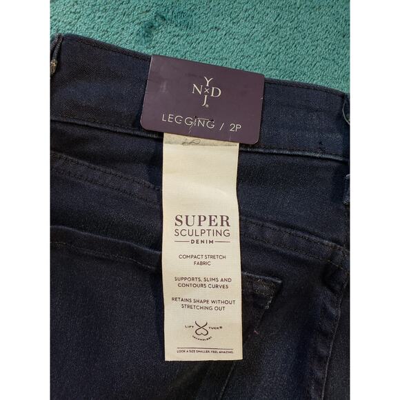 NYDJ Jeans Size 2 Petite Womens Blue Pants Stretch Mid Rise Rise Legging NWT - Picture 12 of 13